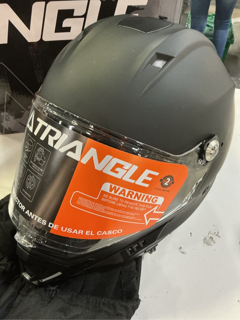 Condition photo showing New/Like New for (size s)triangle motorcycle modular full face helmet off-road sport atv motocross dirt bike dual visor [dot approved ] (small, matte black)