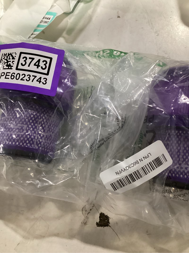 Condition photo showing Good Condition for 2 pack sv18 v9 filter replacement for dyson digital slim/spare & v9 motorbar cordless vacuum, part no. 970612-01, v9 vacuum filter purple 2