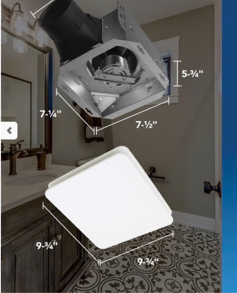 broan-nutone® roomside series bathroom exhaust fan, 60 cfm, energy star®