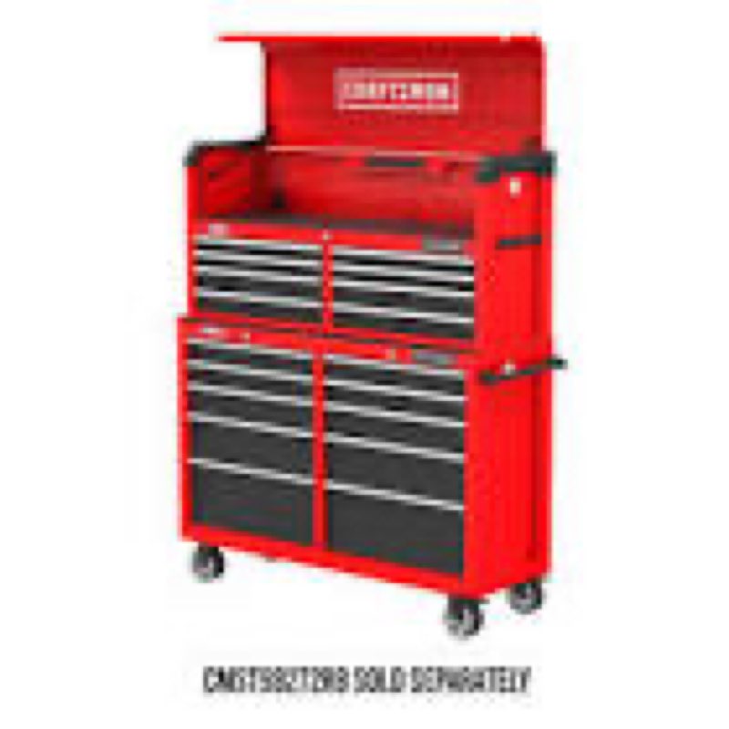 craftsman 2000 series 52-in w x 38.05-in h 10 -drawer steel rolling tool cabinet ( red )(incomplete top only)