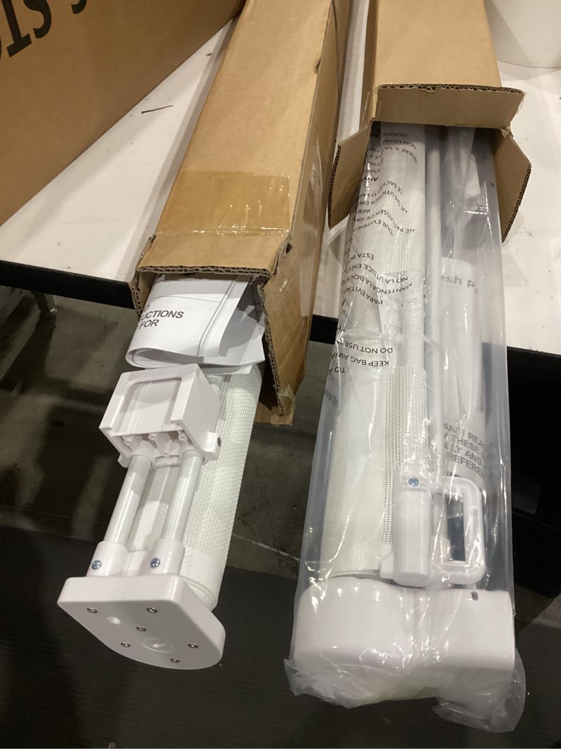 Condition photo showing Good Condition for 71 inch retractable baby gates 34 inch tall, retractable gate with reinforced strip design to prevent crawling through, 6 ft retractable dog gate for stairs, doorways, hallways, indoor/outdoor white 34" tall x 71" wide