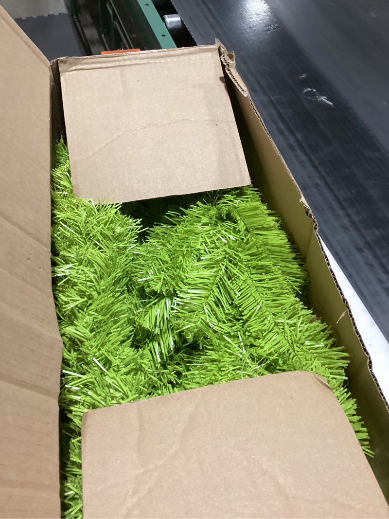 Condition photo showing New/Like New for 6FT 43PCS Large Artificial Christmas Tree Xmas Holiday Whimsical Pre-Lit Christmas Tree for Indoor & Outdoor Christmas Party Decor with 100 LED String Lights & 41 Balls for Home Office Bendable