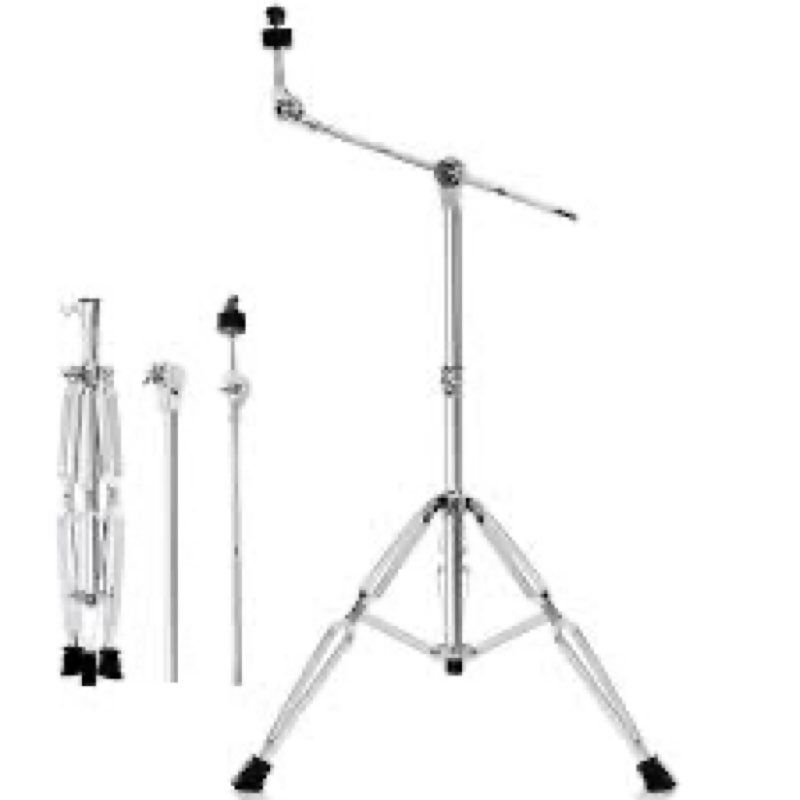 Youeon Cymbal Boom Stand Adjustable Height 30"-58", Double Braced Tripod Cymbal Straight Stand with 