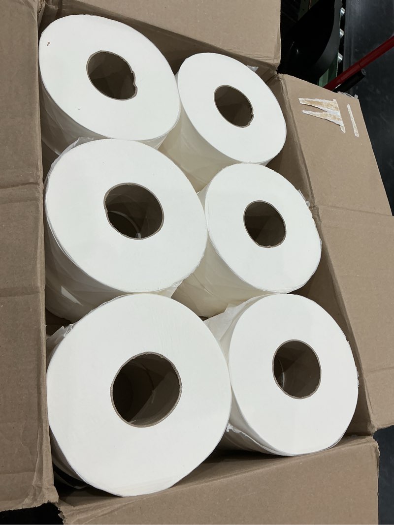 Condition photo showing Good Condition for amazoncommercial 2-ply ultra plus toilet paper, bath tissue, soft and strong, septic safe, unscented, 400 sheets per roll, 80 individually wrapped rolls for business use