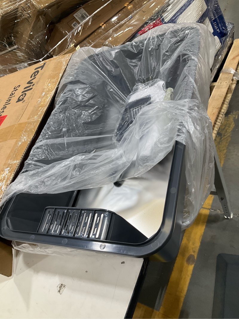 Condition photo showing Good Condition for stainless steel litter box with high sides, xl high sided cat litter pan, open top extra large metal cat litter box, non-stick, odor free, leakproof, scoop included, gray dark gray-1pack
