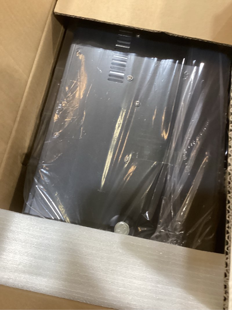 Condition photo showing New/Like New for Compact Mini Home Power Amplifier - 100W Smart Indoor Audio Stereo Receiver w/ RCA, 3 Microphone IN, AUX, 25/70V Outputs, LED, Input Selector, For PA, Amplified Speaker Sound System Pyle PCM60A Black 3 Mic inputs Amplifier