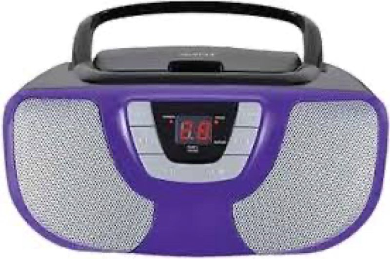 Proscan PRCD1025 CD Boombox AM/FM Radio  Purple/ black/ red 