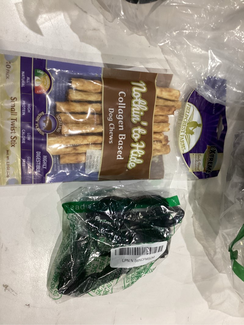 Condition photo showing As Is for assorted pet essentials ( pet toys, pet leashes, pet clothes, etc.) 