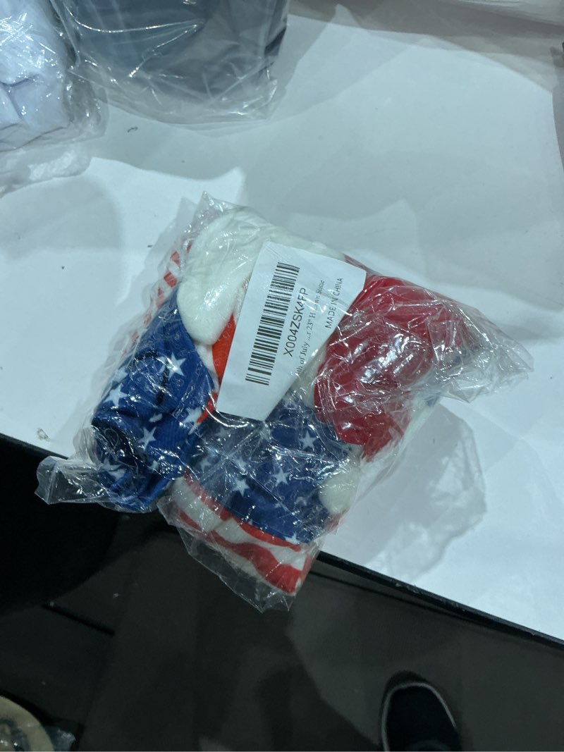 Condition photo showing New/Like New for 4th of july patriotic porch goose outfits for 23 inch lawn statue, independence memorial day goose costume for garden patio us 250th anniversary decoration