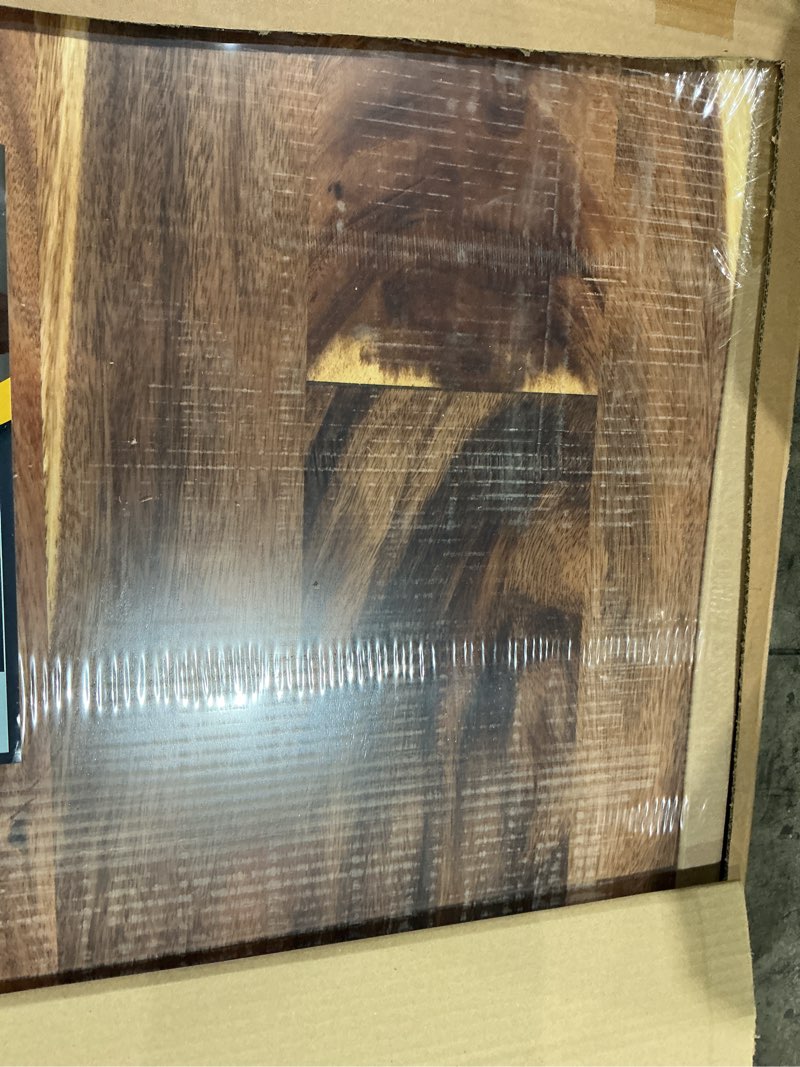 Condition photo showing Good Condition for hampton bay 8 ft. l x 25 in. d finished saman solid wood butcher block standard countertop in with live edge, uv finish