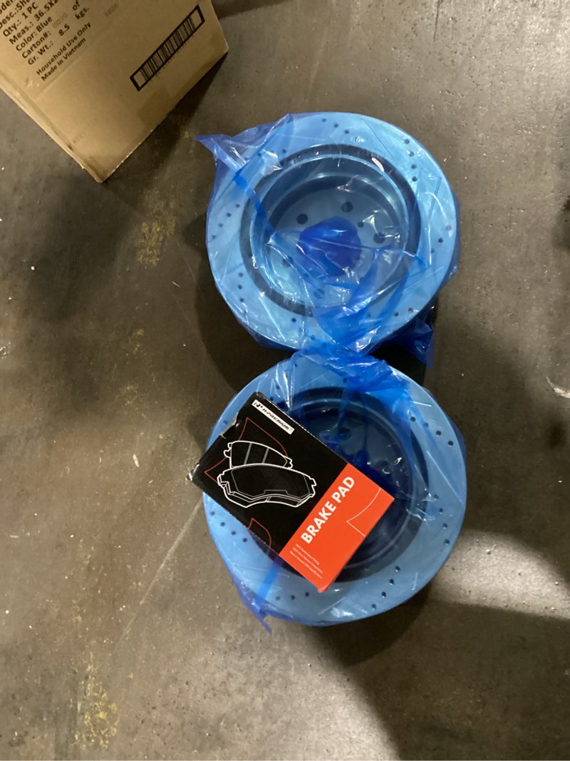Condition photo showing Good Condition for a-premium 11.34 inch(288 mm) front drilled and slotted disc brake rotors+ceramic pads kit compatible with audi and volkswagen models