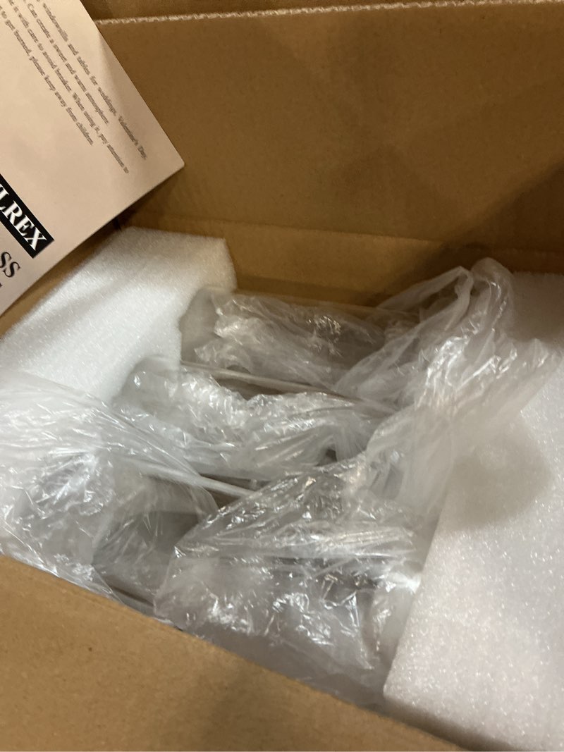 Condition photo showing Good Condition for hurricane glass candle holder set of 12 with clear taper candle holders base - 14" tall clear glass taper candlestick holders windproof for wedding table centerpiece home decor