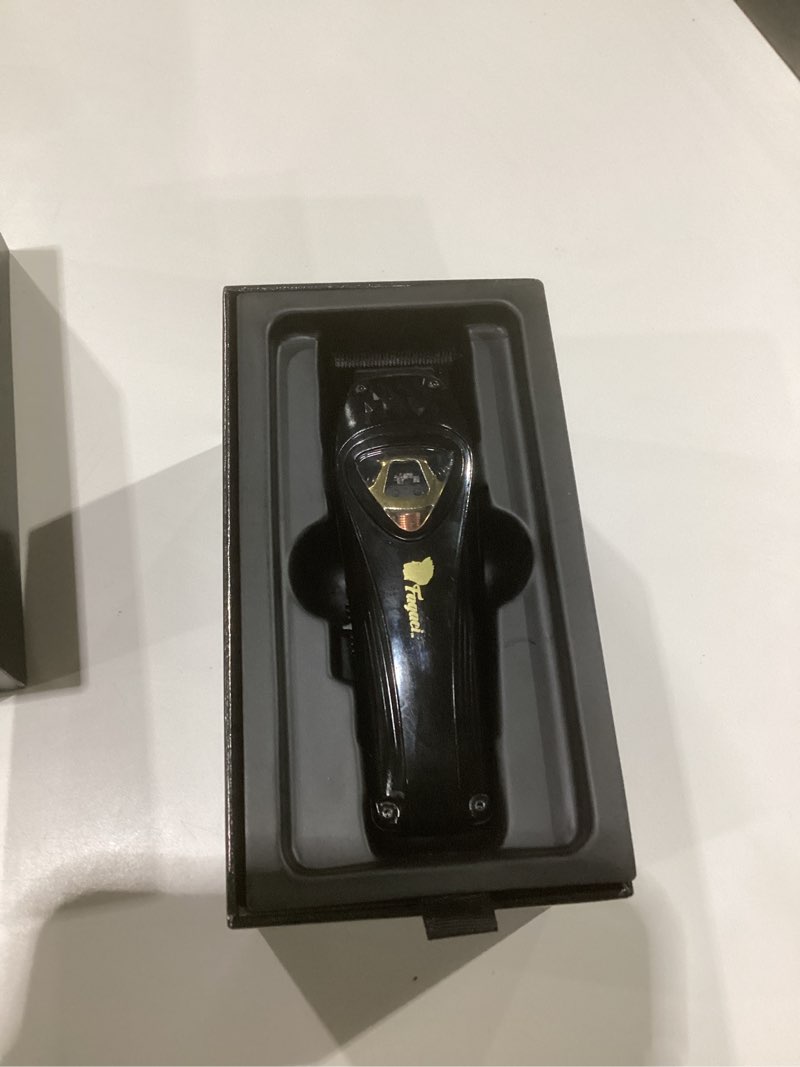 Condition photo showing As Is for fagaci professional zero gapped trimmer for men, high torque vector motor cordless beard trimmer for men, t liners professional trimmers for barbers with dlc blades, zero gap trimmers barber t blade, not tested