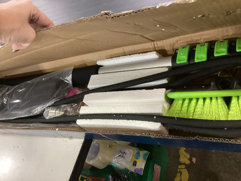 Condition photo showing Good Condition for tor 24 ft telescoping pressure washer wand with pressure washer extension wand,gutter cleaner attachment, pressure washer telescoping wand with 5 spray nozzle tips, 2 hose inlet adapters, brush head