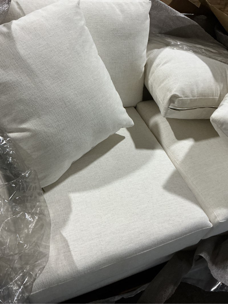 Condition photo showing Good Condition for similar upholstered off white sofa
