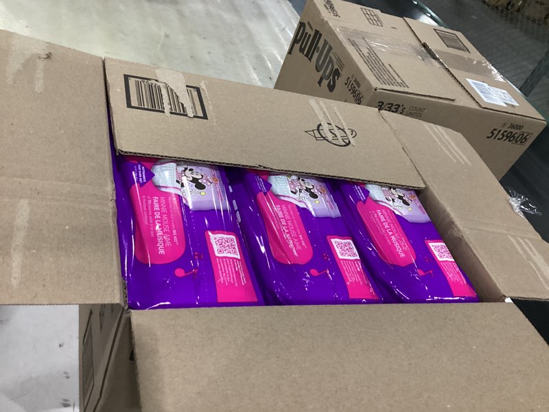 Condition photo showing New/Like New for pull-ups girls' potty training pants, size 4t-5t training underwear (38-50 lbs), 99 count (3 packs of 33) 4t-5t 99