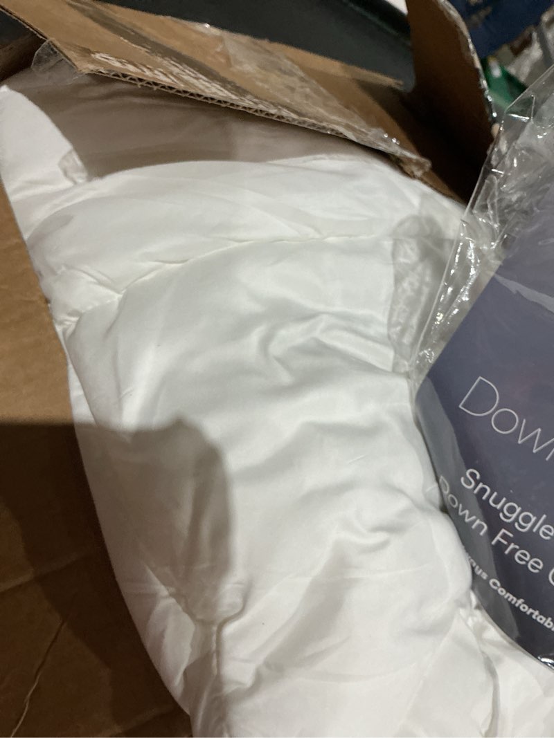 Condition photo showing Good Condition for serta goose feathers down fiber comforter queen size duvet inse cotton,hotel luxury hypoallergenic comforter  season medium warmth  white white/all season queen