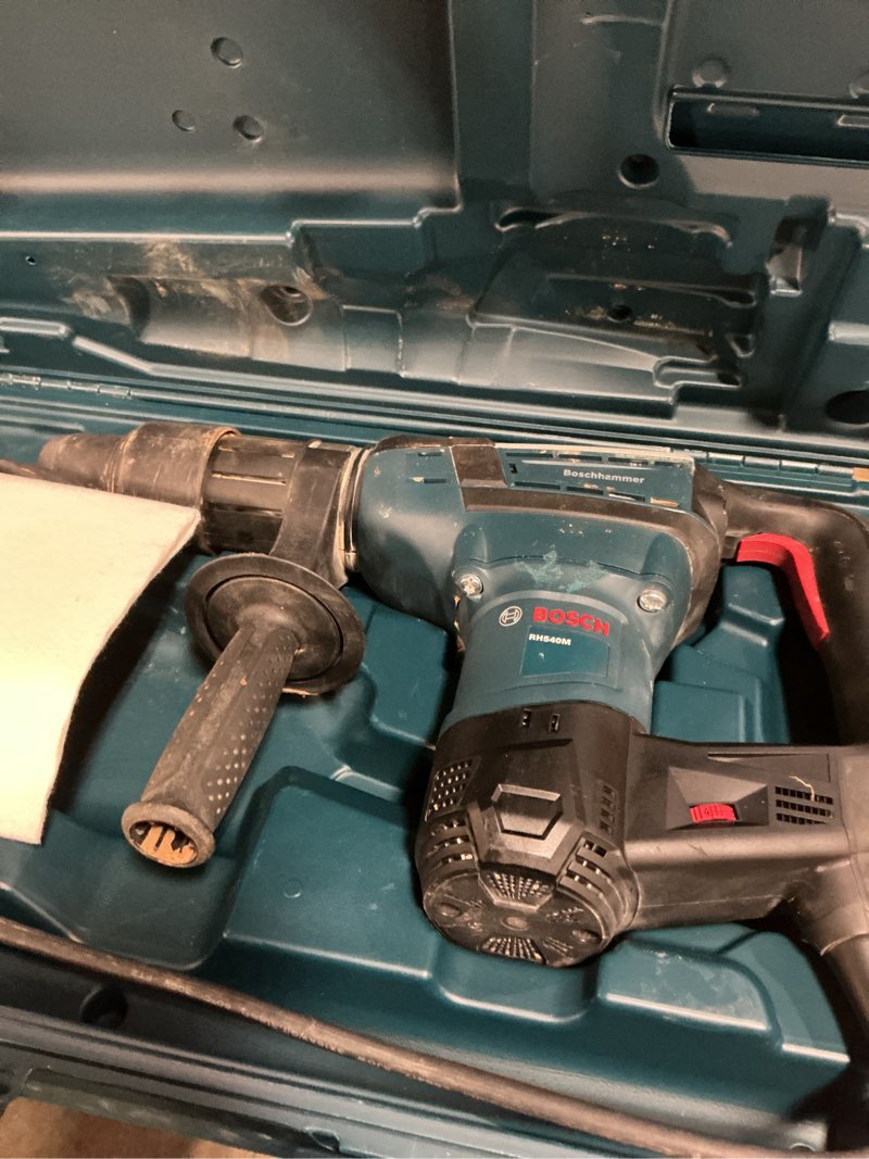 Condition photo showing As Is for bosch 120-volt demolition hammer