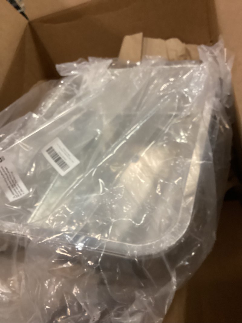 Condition photo showing Good Condition for Small Stainless Steel Litter Box 2 Pack,15.7"x11.8"x4" Small Litter Box for Kittens, Easy Clean Non Stick Easy Entry No Smell Metal Litterbox for Kitty/Rabbits 2 pack-S (15.7"x11.8"x4")