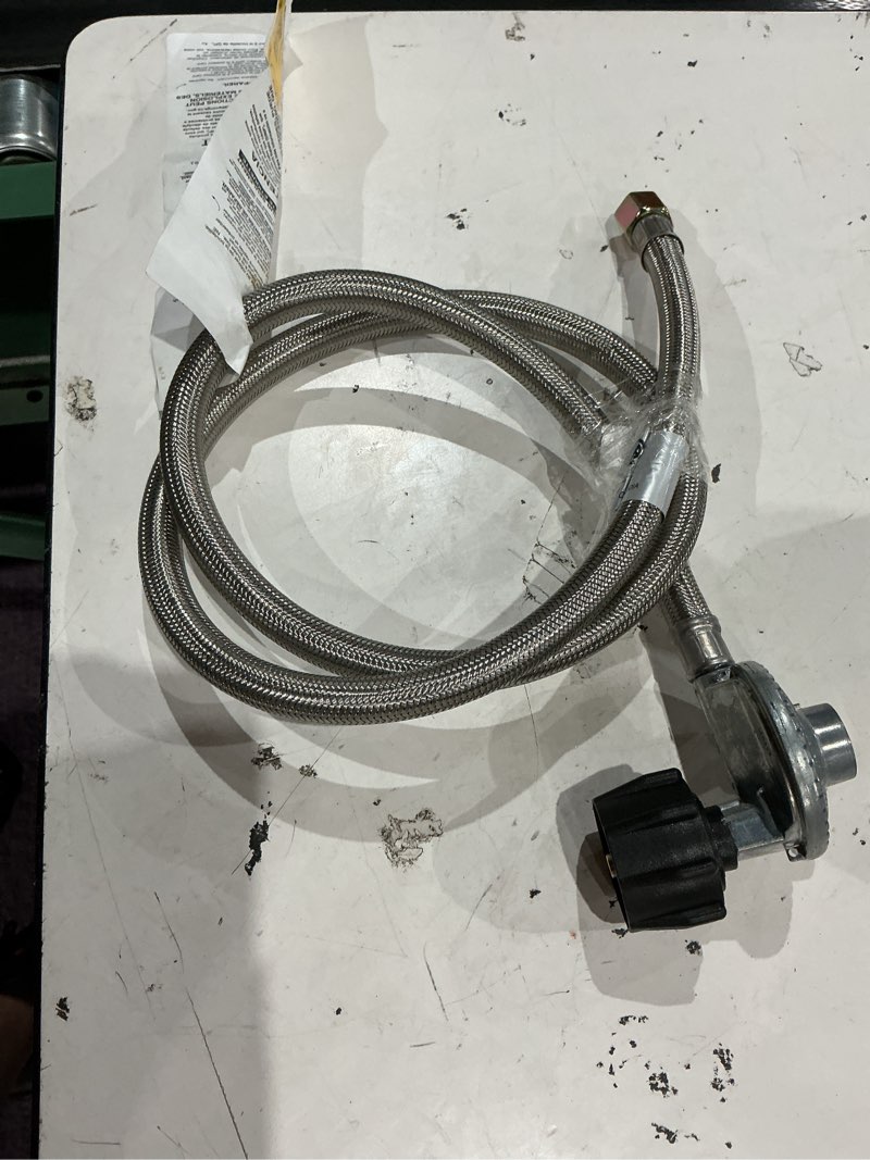 Condition photo showing As Is for master forge steel regulator with hose