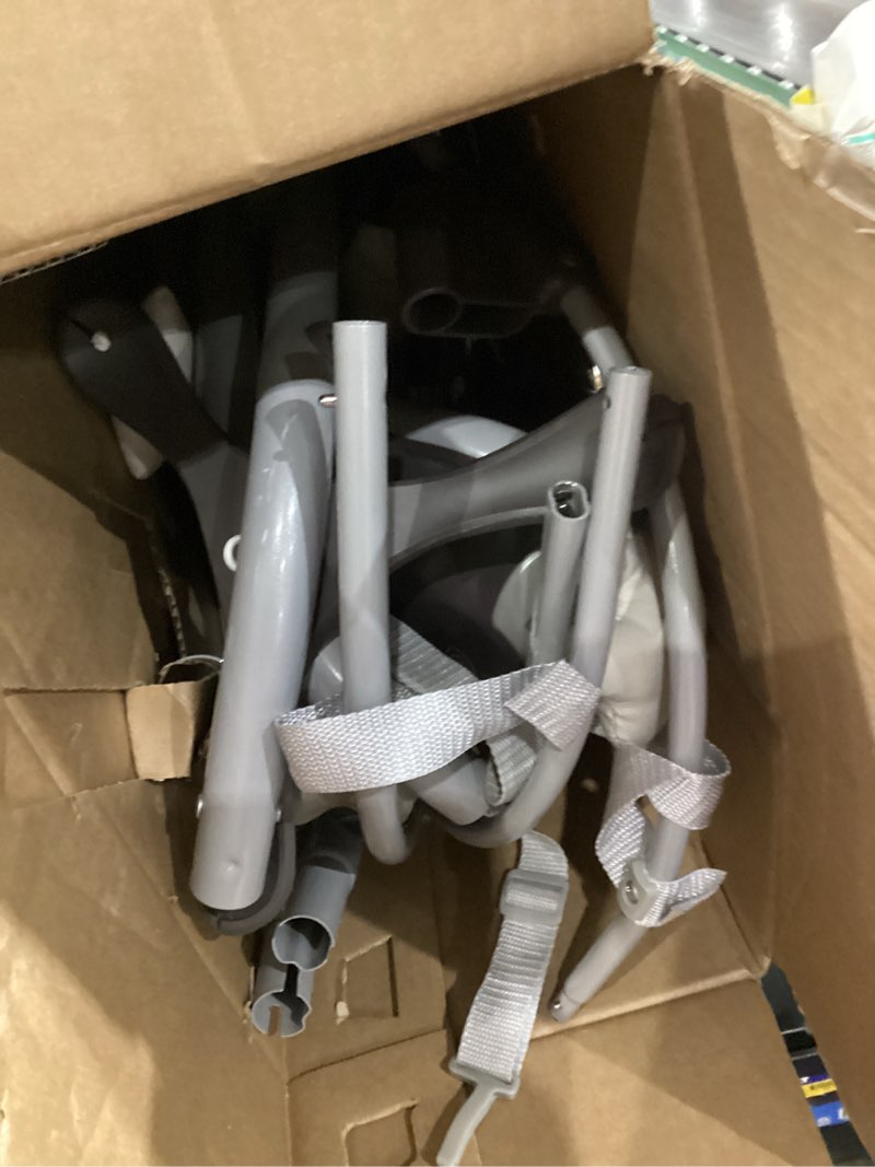 Condition photo showing As Is for graco simple sway baby swing, side?to?side sway, infant swing with 6 speeds, vibration, abbington swing abbington