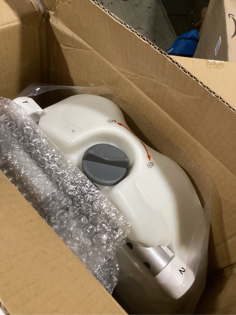 Condition photo showing Good Condition for Carex E-Z Lock Raised Toilet Seat with Handles - 4.5 Inch Toilet Seat Riser with Arms, Toilet Riser Fits Most Toilets, Elongated or Round, Toilet Seat Lifter, White