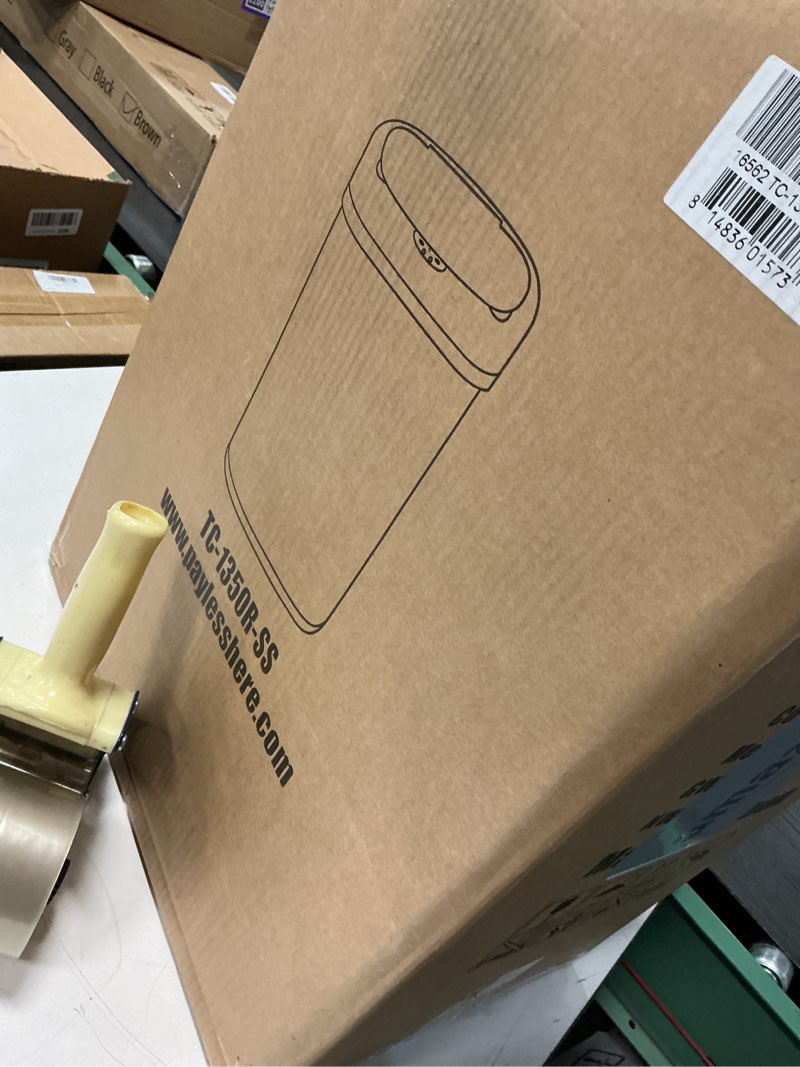 Condition photo showing Good Condition for FDW Kitchen Trash can for Bathroom Bedroom Home Office Automatic Touch Free Garbage bin with lid Brushed Stainless Steel Rectangular 13 Gallon / 50L