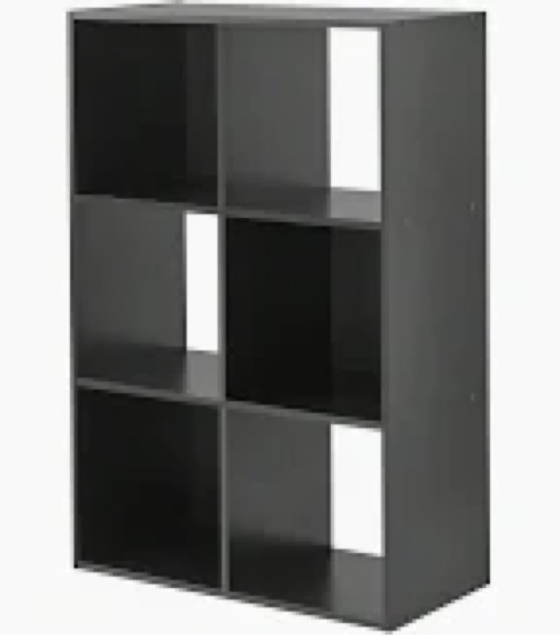 6-Cube Organizer Storage. Black. 