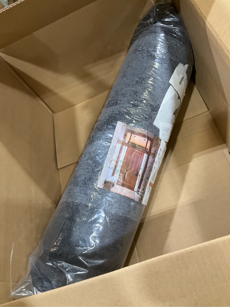 Condition photo showing Good Condition for Machine Washable Kitchen Rug 24" x 96", Non Slip Kitchen Mat for Floor, Absorbent Entrance Runner Rug for Bedroom, Hallway, Bathroom, Door (Roll Packing) 24" x 96" Charcoal