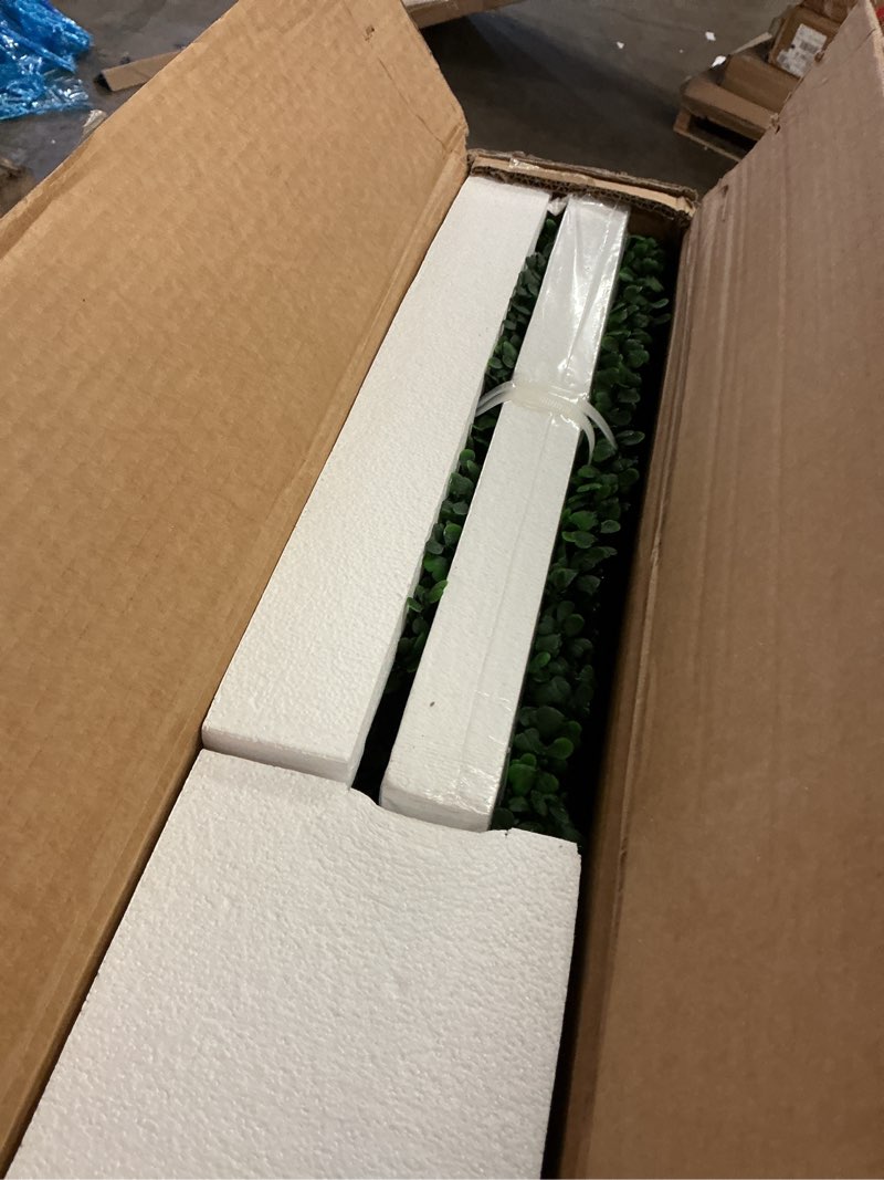 Condition photo showing New/Like New for Artificial Boxwood Hedge Wall,Greenery Fake Faux Grass Backdrop Divider with Black Steel Planter Box,Outdoor Privacy Panels for Patio,Balcony,Restaurant,Garden,Party Décor 48" WX48 HX14 D 48"WX48"HX14"D