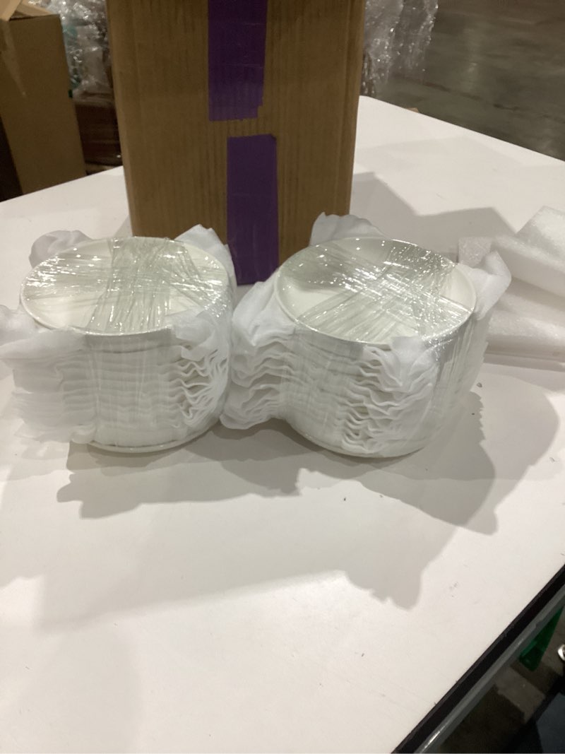 Condition photo showing Good Condition for 16 piece ceramic appetizer plates, 5.6 inch small dessert plates set, white round plates for bread, butter, snack, lightweight dinnerware saucer sets - ivory, oven, microwave & dishwasher safe 16 piece 5.6 inch