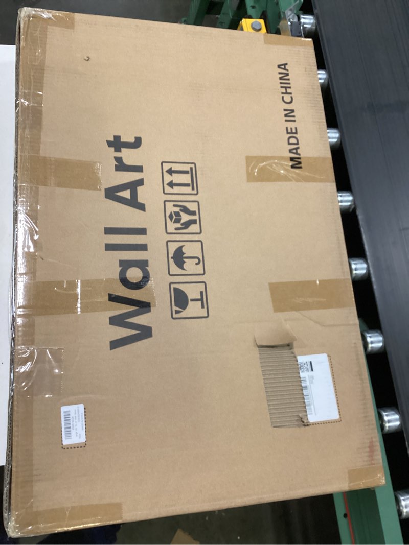 Condition photo showing New/Like New for large 3d textured framed black and white abstract wall art, 3 piece modern wall paintings artwork for walls, minimalist black white geometric pictures for living room, hallway, dining room wall decor 20" w x 30" h x 3pcs black and white