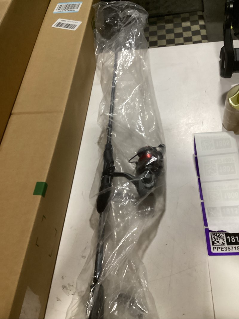 Condition photo showing As Is for fishing pole combo set 6.9ft 2pcs telescopic fishing rod and reel combo with carrier bag collapsible fishing rod and reel kits for bass sea saltwater freshwater