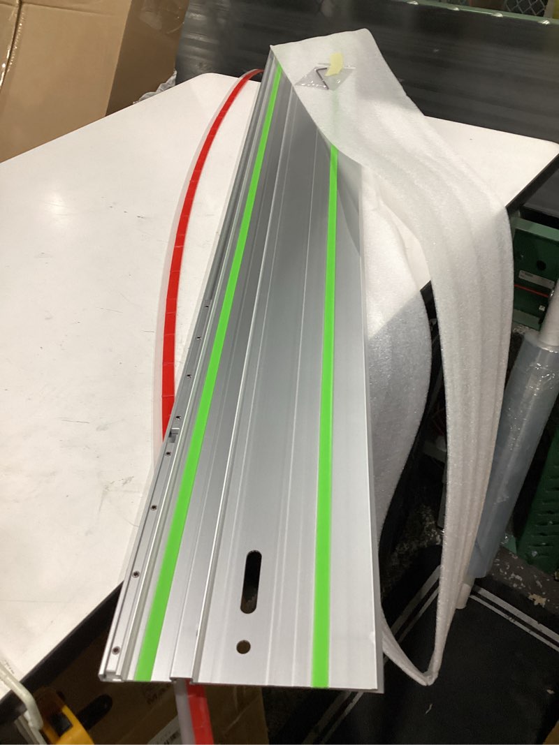 Condition photo showing New/Like New for 55in track saw guide rail for milwaukee track saw, 55" guide rail for milwaukee guide rail, perfect for milwaukee track saw and woodworking longer cuts, 2 year warranty