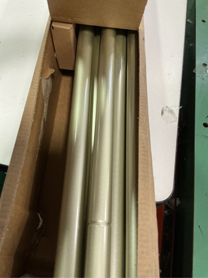 Condition photo showing Good Condition for KAMANINA Double Curtain Rod 72 to 144 Inches(6-12 Feet) Champagne Gold Curtain Rods for Windows 66 to 120 Inches, 7/8 Inch Heavy Duty Drapery Rod with Crackle Glass Finials Champagne Gold 72-144"(7/8 inch)