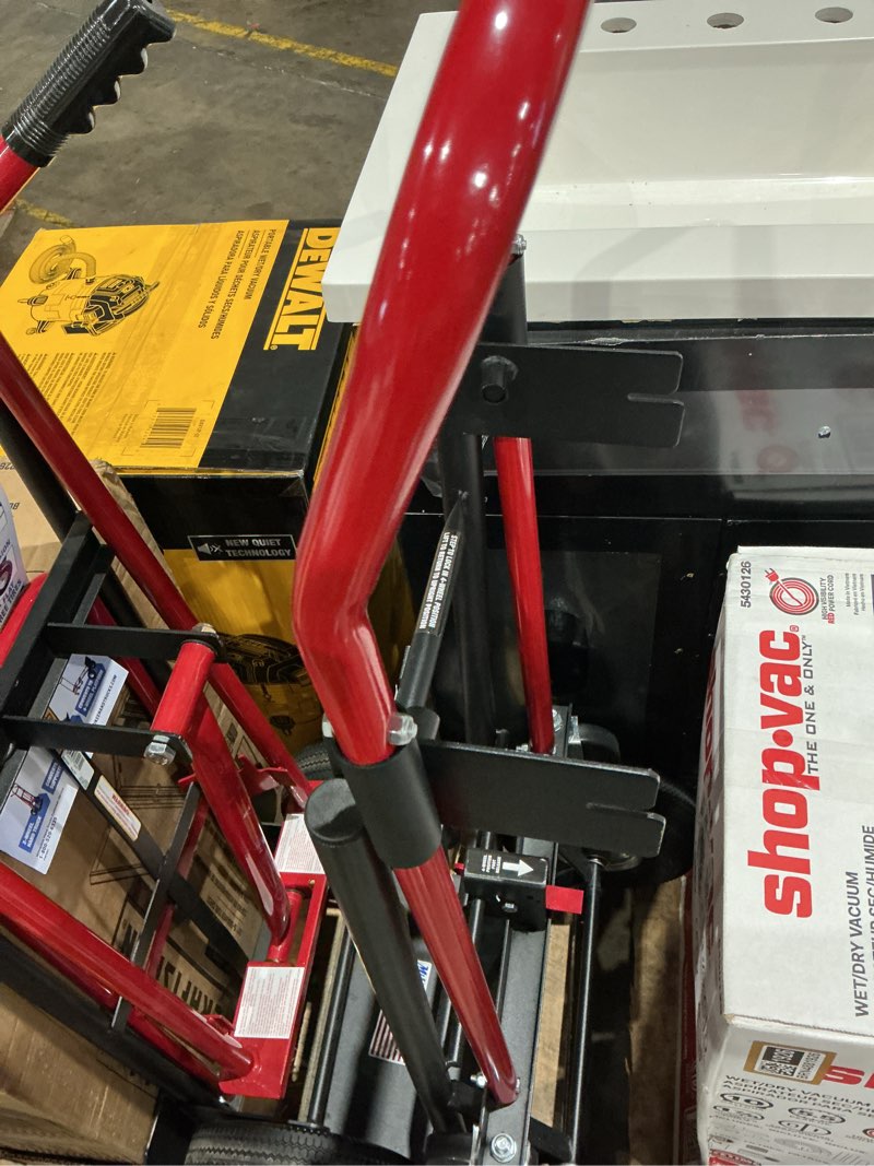 Condition photo showing As Is for milwaukee 800-lb capacity 4-wheel multiple colors/finishes steel convertible hand truck