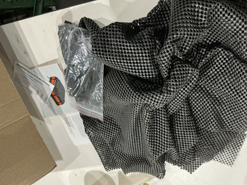 Condition photo showing As Is for cubic rooftop cargo carrier waterproof soft car roof bag | for all top of vehicle with/without rack includes topper anti-slip mat + reinforced straps + 6 door hooks + luggage lock
