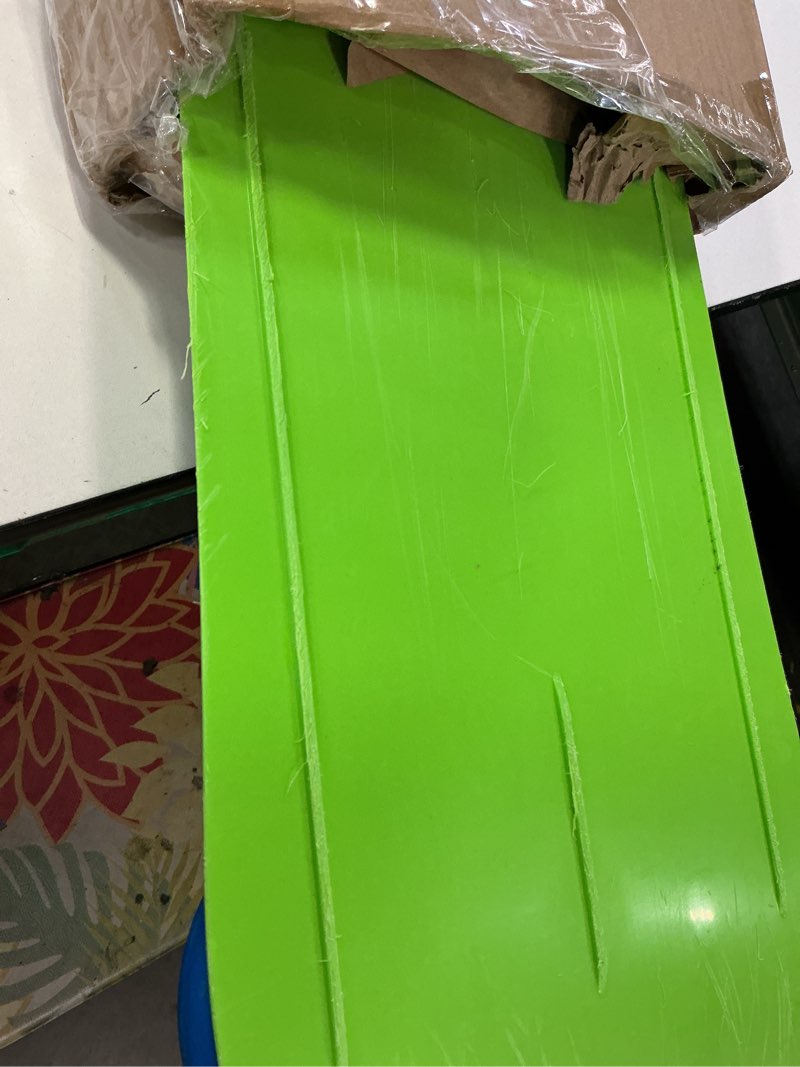 Condition photo showing As Is for Snow Scooter Sled for Kids Winter Outdoor Sports, Fold-up Snowboard with Handlebar, Plastic Ski Scooter Lightweight & Wear-Resistant for Boys Girls, 36inch Green