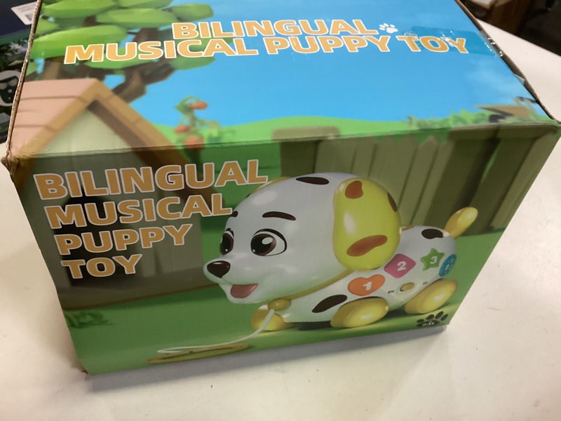 Condition photo showing New/Like New for Baby Toys 6-12 Month, 1st First Birthday Gift for 1 Year Old Boys Girls, Musical Crawling & Walking Puppy Toy 6 7 8 9 10 12-18 Month Old Bilingual Learning Developmental Toy Yellow/White/Brown