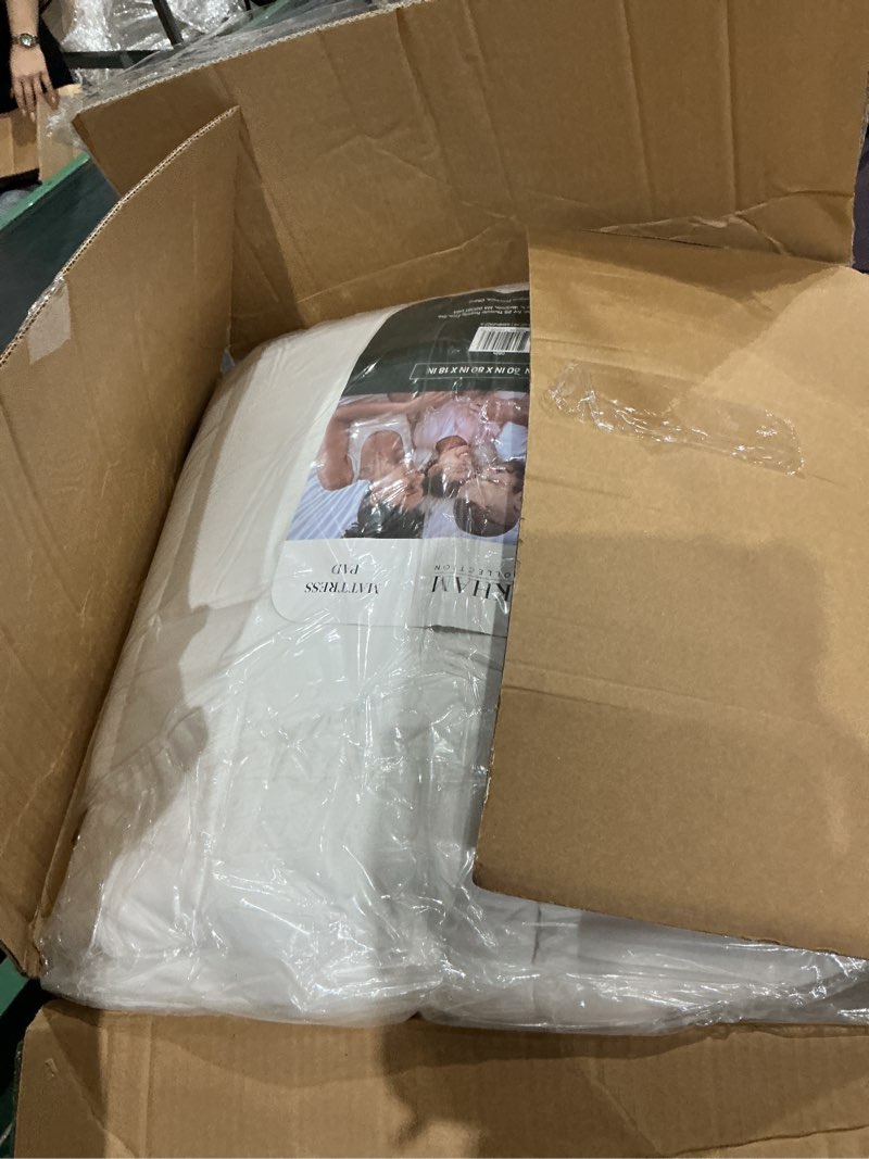 Condition photo showing Good Condition for beckham hotel collection queen size mattress pad (extra padded) & protector hybrid - quilted pillow top mattress cover - thick, plush, fitted mattress topper for bed