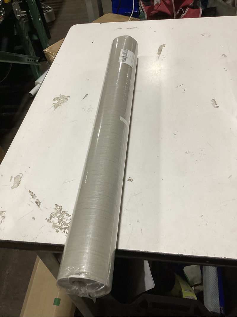 Condition photo showing New/Like New for grey grasscloth peel and stick wallpaper - 23.6"x480" vintage removable waterproof wallpaper for room walls, cabinets, furniture, drawers, desk gray 23.6" x 480"
