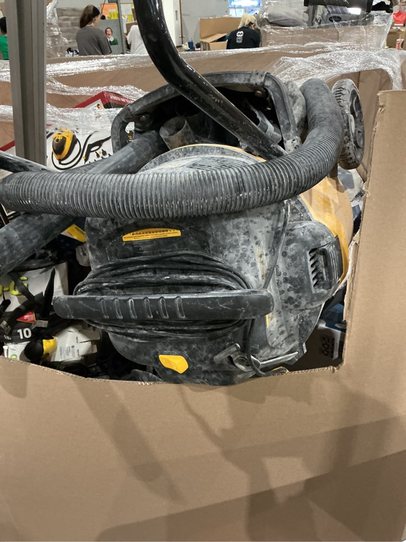 Condition photo showing As Is for dewalt stealthsonic quiet 16-gallon 6.5 hp corded wet/dry shop vacuum with accessories