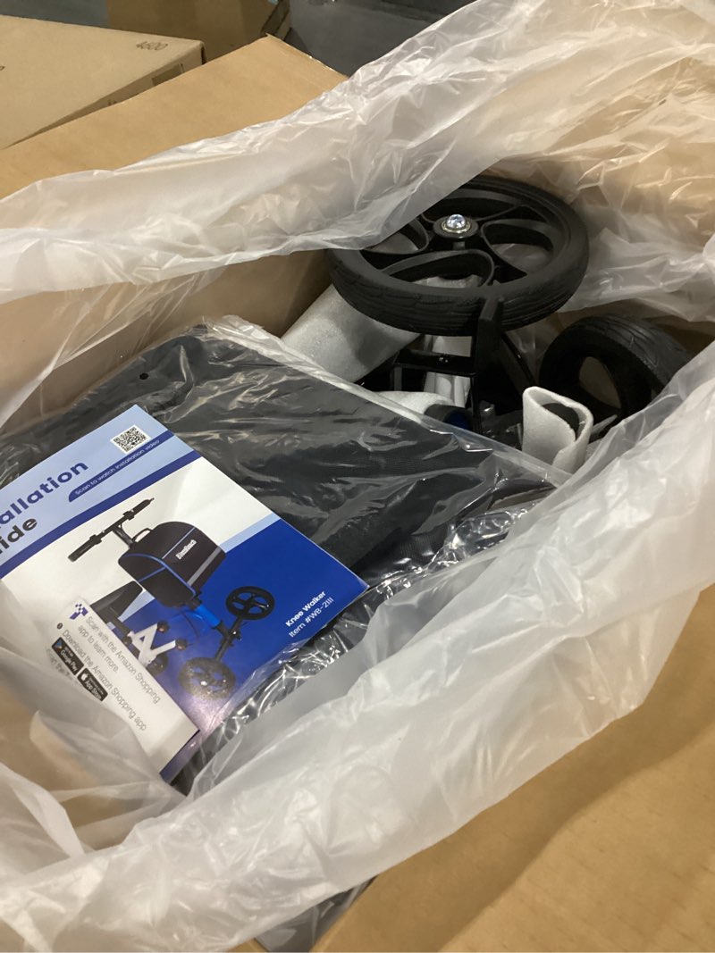 Condition photo showing New/Like New for Knee Scooter?Knee Scooter for Adults for Foot Surgery?Knee Walker for Foot Injuries Compact Crutch Alternative with Dual Braking System (Blue)