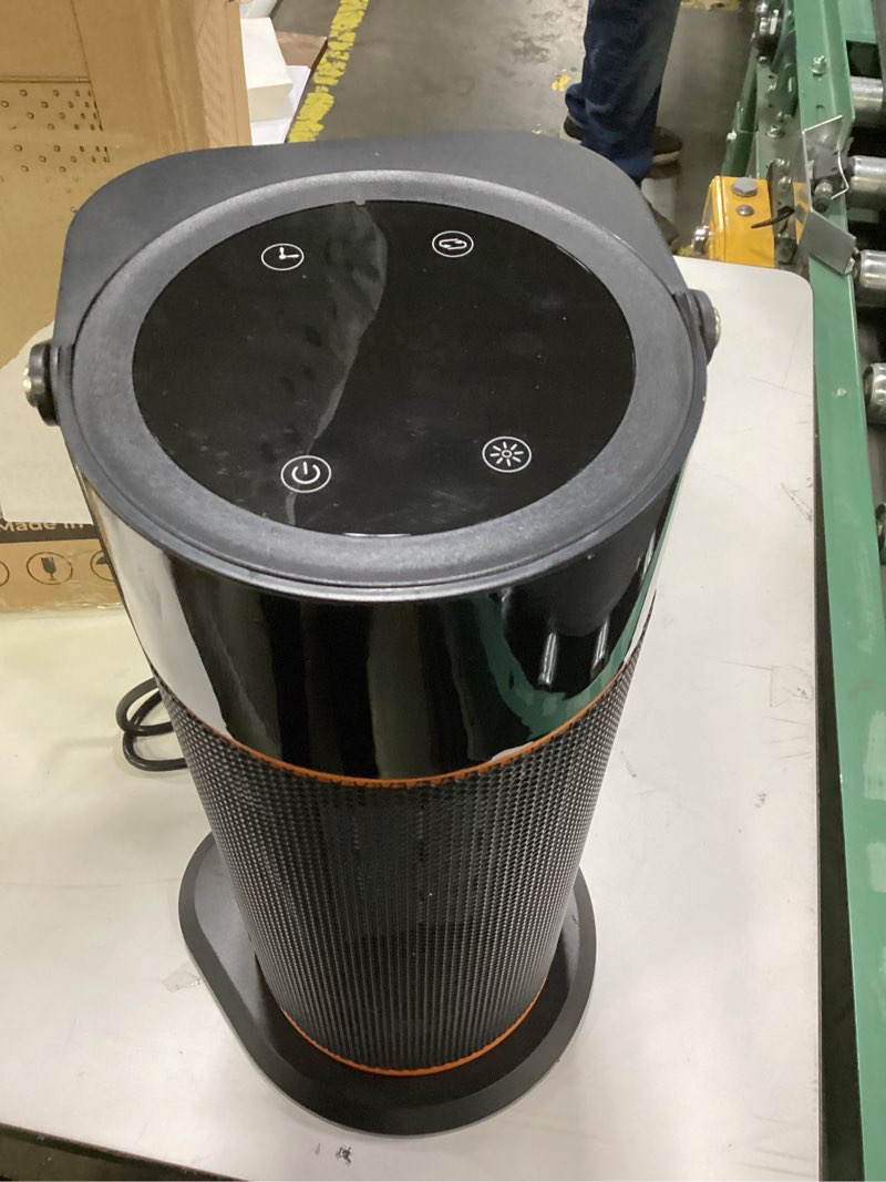 Condition photo showing As Is for Space Heater - 1500W Portable Space Heaters for Indoor Use, PTC Ceramic Electric Heater with Remote, 4 Modes, 9H Timer, Low Noise, 70°Oscillation, Overheat & Tip-Over Protection for Office Home Black