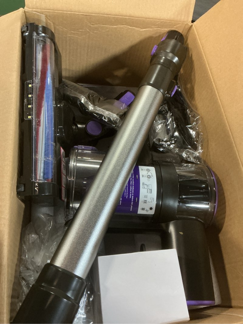 Condition photo showing Good Condition for cordless vacuum cleaner rechargeable with 2600mah detachable battery, powerful vacuums with 2 adjustable modes, lightweight portable stick vacuum for home (hibiscus)