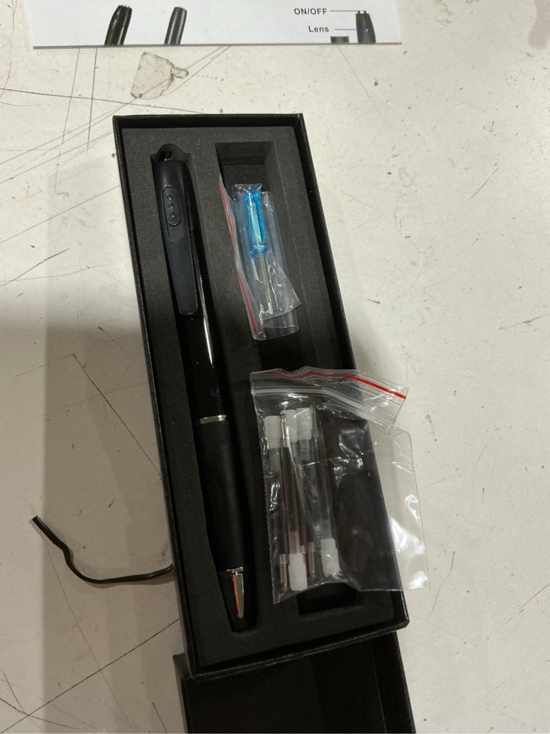 Condition photo showing Good Condition for mini spy camera pen 1080p full hd video recorder with 64gb card, usb charging, security surveillance camera