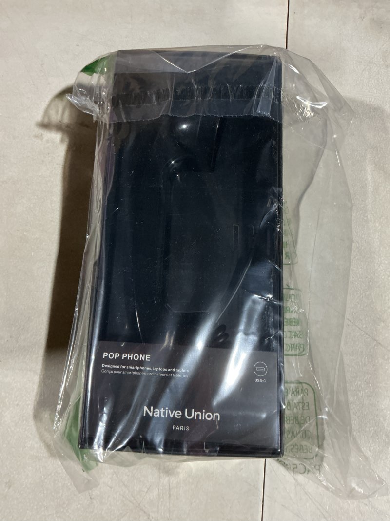 Condition photo showing Good Condition for Native Union Pop Phone – Retro Telephone Handset with Mic & Speaker, USB-C for iPhone, iPad, Laptop, Tablet, Samsung S25, Flip 7, Fold 7 – Hybrid Work, Calls, Video Conferences, Meetings (Black)