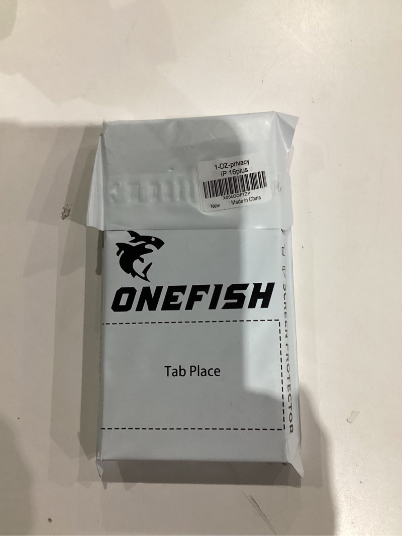 Condition photo showing New/Like New for OneFish Women Fashion Privacy Screen Protector for iPhone 16 Plus [6.7 inch]+ Camera Lens Protector, Sparkling Diamond Bling Edge 9H Tempered High-Definition Glass Privacy iPhone 16 Plus