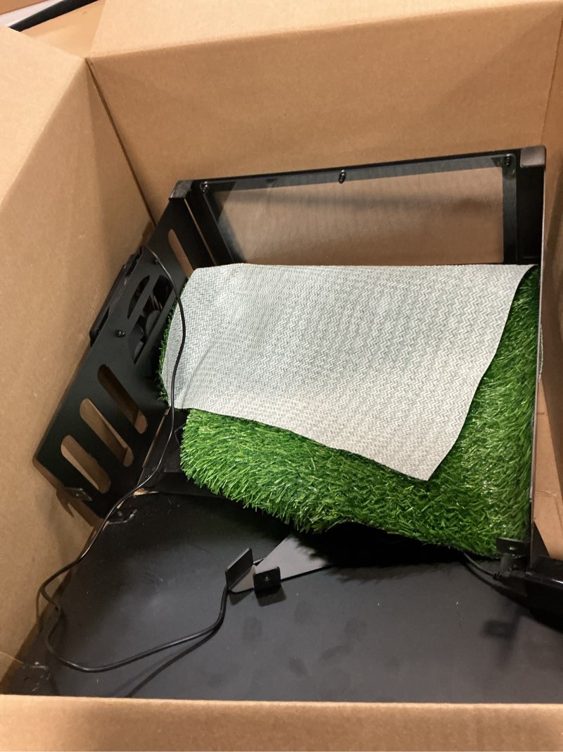 Condition photo showing As Is for Golf Simulator Projector Cover - Floor Mounted Enclosure for Projectors with Cooling Fan - Durable Protection for Your Golf Simulation