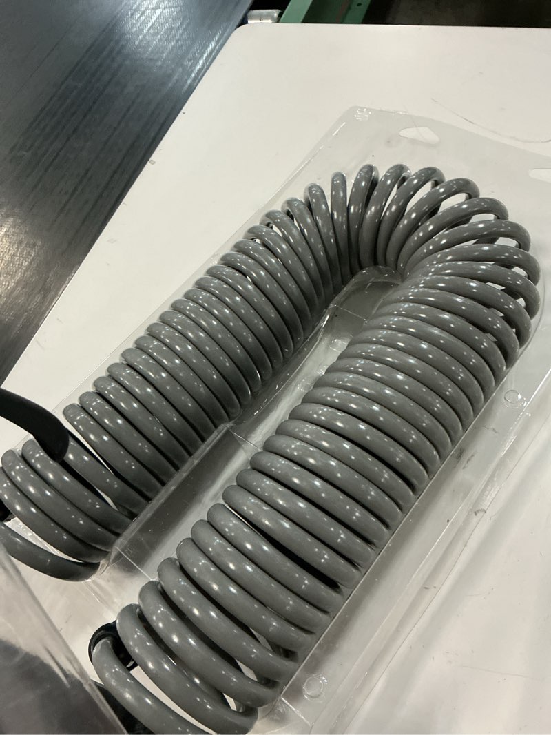 Condition photo showing Good Condition for orbit 26382 coil garden hose, 25 feet, with 8-pattern hose nozzle (gray) 25 ft gray